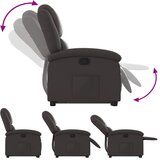  Naslonjač na podizanje od prave kože tamnosmeđi | shoptok.hr