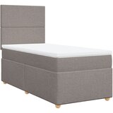 vidaXL Box spring postelja z vzmetnico taupe 100x200 cm blago, (21291392) | Shoptok.si