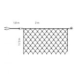 Olimp Sport Novogodišnja rasveta LED kontakt svetleća mreža 2x2m toplo bela | ePonuda.com