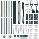 vidaXL zavarena žičana ograda sa 7 sidrenih klinova Zelena 1,2x10 m čelik | shoptok.hr