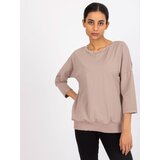 RUE PARIS Blouse-RV-BZ-7550.58-dark beige | Shoptok.si