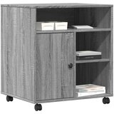  Stalak za pisač s kotačima siva boja hrasta 60 x 50 x 67 cm | shoptok.hr