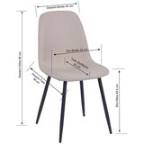 XXXL Stol Mona, Bež, Črne Noge | Shoptok.si