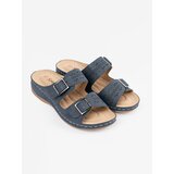 SEASTAR Low-heeled wedge sandals with buckles blue | ePonuda.com