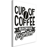  Slika - Cup of Coffee Brings Together (1 Part) Vertical 40x60 Cijene