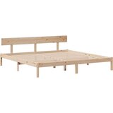 vidaXL Krevet s regalom za knjige bez madraca 180x200 cm od borovine | shoptok.hr