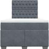  Krevet box spring s madracem tamnosivi 120 x 190 cm baršun | shoptok.hr