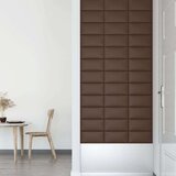  Zidne ploče od umjetne kože 12 kom smeđe 30 x 15 cm 0 54 m² | shoptok.hr