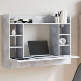 vidaXL Zidni radni stol siva boja betona 105x48x75cm konstruirano drvo Cijene