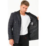 Dewberry K7532 MEN'S COAT-PLAID-NAVY BLUE Cijene