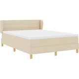  Krevet s opruga kutije s madracem Krema 200 x 160 cm tkanina | shoptok.hr