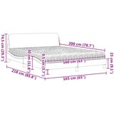  Krevet s madracem svjetlosiva 160x200 cm tkanina | shoptok.hr