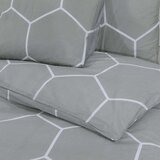  Set posteljine za poplun sivi 220 x 240 cm pamučni | shoptok.hr