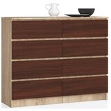 AKORD KOMODA K 120 cm 8 ŠUPE SONOMA / WENGE, (21702977) Cene