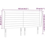  Uzglavlje s ušima plavo 163x23x118/128 cm od tkanine | shoptok.hr