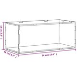 vidaXL Razstavna škatla prozorna 34x16x14 cm akril | Shoptok.si