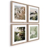Styler Tiskane slike v kompletu 4 ks z okvirjem 30x30 cm Subtle Nature – | Shoptok.si