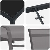 vidaXL Set za blagovanje od 5 dijelova - Sivi tekstilen i čelik | shoptok.hr
