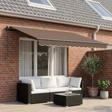  Skrovita tenda Sivosmeđa 3,5 x 2 m tkanina | shoptok.hr