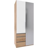 MID.YOU omara s klasičnimi vrati, bela, hrastova deska | Shoptok.si