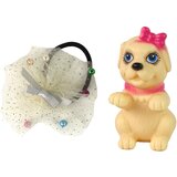  Lutka za igru Emily s smeđom kosom i psom s roza mašnom - 30 cm | shoptok.hr