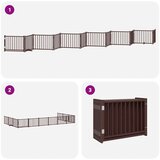 vidaXL Vrata za pse s vratašcima 12 panela sklopiva 960 cm drvo topole | shoptok.hr