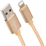 X Wave USB-A na Lightning kabl 1,2 m, 3A, zlatni pleteni | Eponuda.com