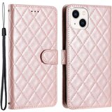 INORCO Za iPhone 14 telefonski ovitek, odporen proti prahu, denarnica, stojalo, šivanje črt, tekstura romba, PU usnjena torbica za telefon, (22036223) Cene