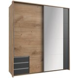 CARRYHOME OMARA Z DRSNIMI VRATI, barve grafita, hrastova deska | Shoptok.si