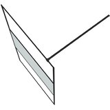 Pregrada za tuš crna 115 x 195 cm s napola mutnim staklom ESG | shoptok.hr