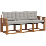  Set vanjskih sofa 3 kom. Prirodna i svijetlo siva | shoptok.hr