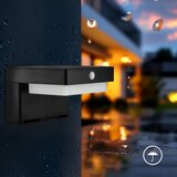  LED Solarno zidno svetlo sa senzorom LED/5W/3,7V 2000 mAh IP44 crna | Eponuda.com