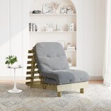 vidaXL Futon na razvlačenje s madracem 70 x 206 x 11 cm od borovine | shoptok.hr