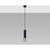  Sollux SL.0952 - Viseći luster na sajli LOOPEZ 1xGU10/40W/230V crna/zlatna | Eponuda.com