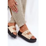 Boto Ladies Sandals With Buckles On Platform Beige Nilatha | Shoptok.si