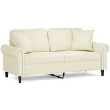  Dvosjed s ukrasnim jastucima krem 140 cm baršunasti | shoptok.hr