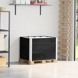 vidaXL okviri za palete 3 kom crni 80x60 cm od masivne borovine Cijene