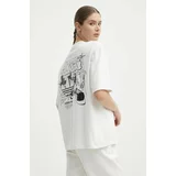 Adidas Bombažna kratka majica ženska, bela barva, IS2845