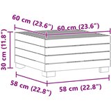  Vrtna stranska miza Masiven les akacije Rjava 60 x 60 x 30 cm, (5000270564) | Shoptok.si