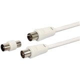 Gbc antenski kabel + adapter 9,5 mm m/ž, bel, 10,0 m, (21236866) | Shoptok.si