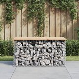 The Living Store Vrtna klop gabion 83x44x42 cm trdna borovina - Vrtna Klop, (21463144) Cene