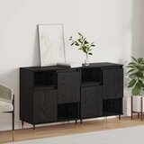 vidaXL Komode 2 pcs Crni hrast 120 x 35 x 70 cm Konstruirano drvo Cijene
