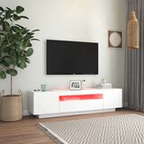 vidaXL TV omarica z LED lučkami bela 160x35x40 cm | Shoptok.si