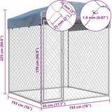  kavez za pse s nadstrešnicom 193x193x225 cm | Eponuda.com
