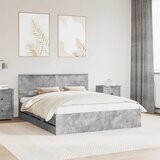  Krevetna konstrukcija s ladicama Betonski sivi 160 x 200 cm Siva 210 x 163 x 90 cm | shoptok.hr