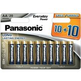 Panasonic baterije alkalne everyday LR6EPS 20BW aa 20kom Cene'.'