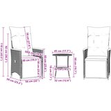  3-dijelni bistro set od poliratana s jastucima sivi | shoptok.hr