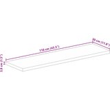  Ploča za stol 110x30x3,8 cm pravokutna masivno obnovljeno drvo | shoptok.hr
