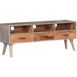 TV omarica siva 130x35x51 cm trden robusten mangov les | Shoptok.si