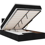 Otomanski krevet s madracem crni 120x200 cm tkanine | shoptok.hr